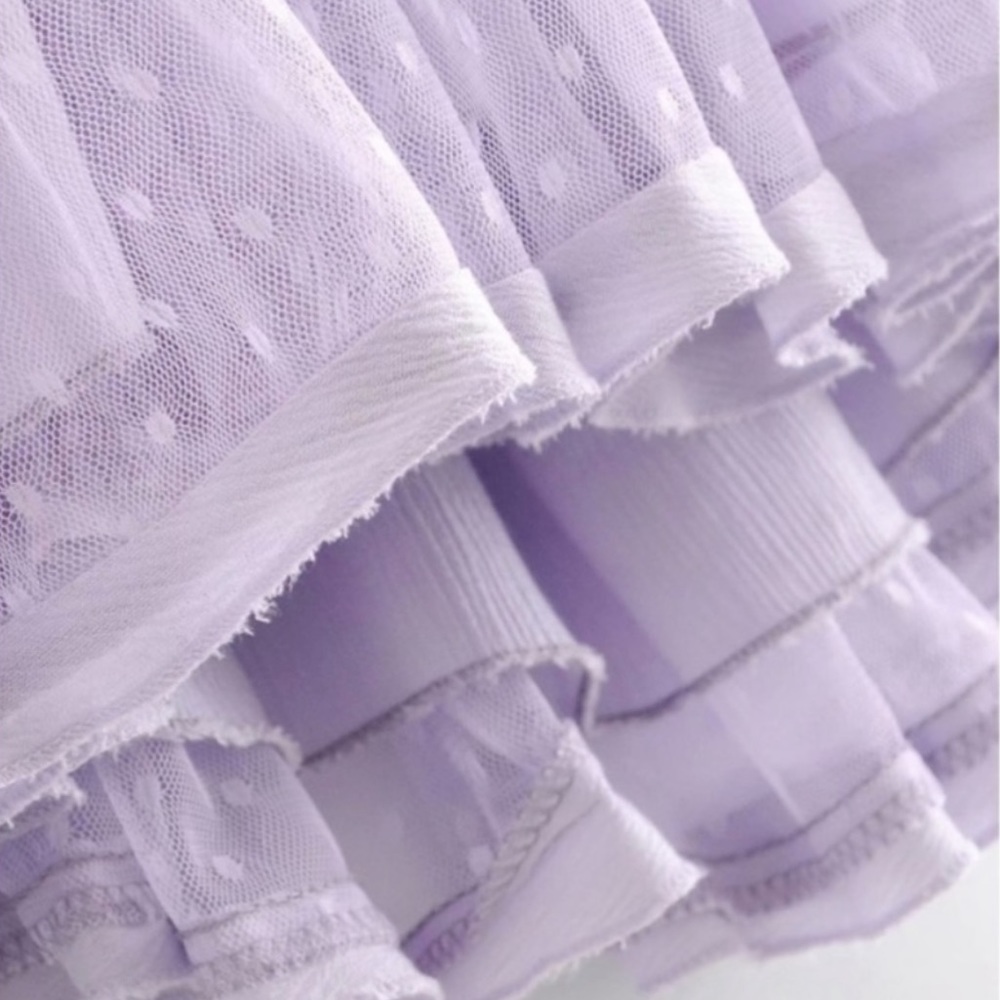 Lavender Boho Halter Mini Babydoll Dress, Dotti Lace Mini Dress - Picture 7 of 11